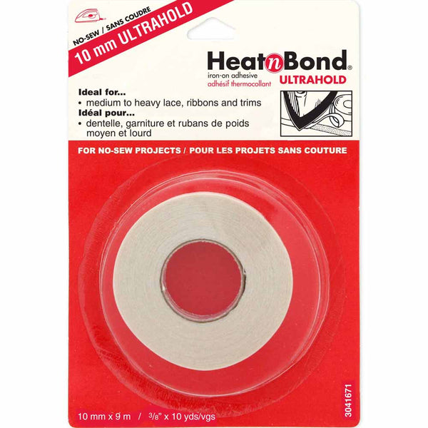 HEATNBOND Ultra Hold Iron-On Adhesive Tape - 10mm x 9m (3/8" x 10yds)