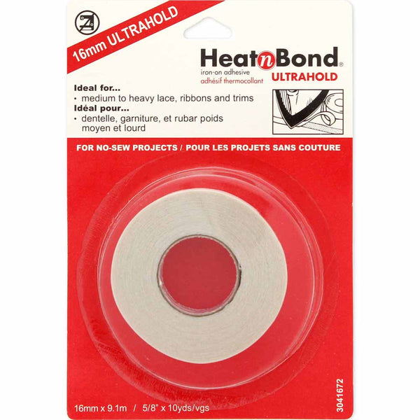 HEATNBOND Ultra Hold Iron-On Adhesive Tape - 16mm x 9m (5/8" x 10yds)