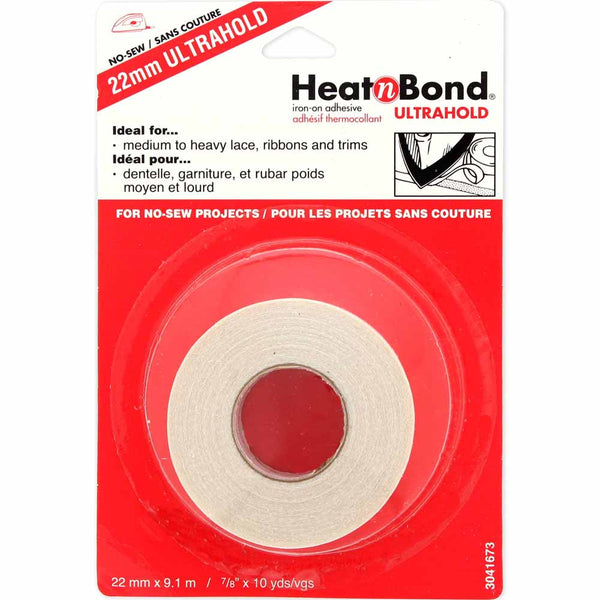 HEATNBOND Ultra Hold Iron-On Adhesive Tape - 22mm x 9m (7/8" x 10yds)