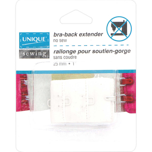 UNIQUE SEWING Bra-Back Extender White - 25mm / 1"