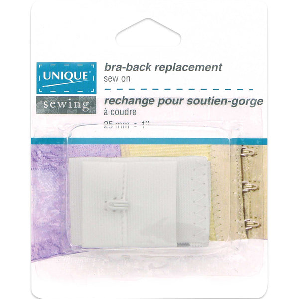 UNIQUE SEWING Bra-Back White - 25mm / 1"