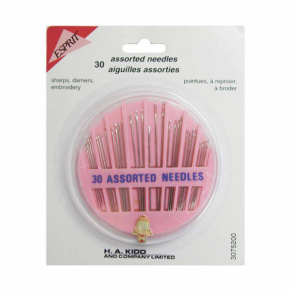 Lot de 30 aiguilles à coudre en alliage faites à la main avec organiseurs de disques sécurisés pour couture dans les travaux de réparation d'art textile