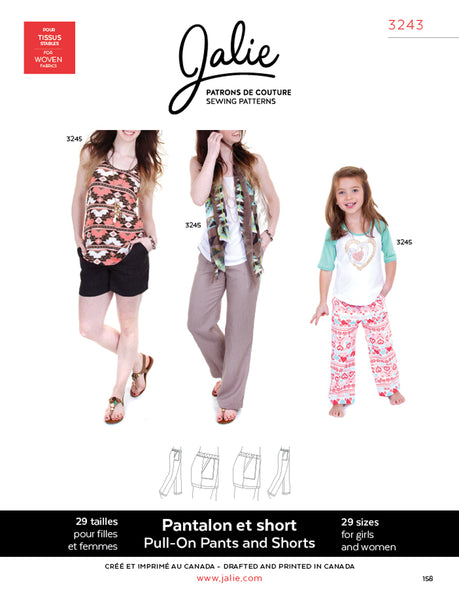 Sewing Pattern Jalie 2914 - Men's & Boys' Gymnastics Pants and Shorts