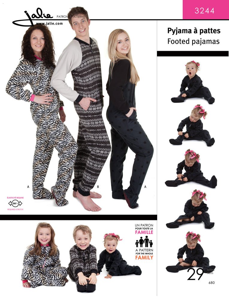 Patron Jalie 3244 - Pyjama à pattes