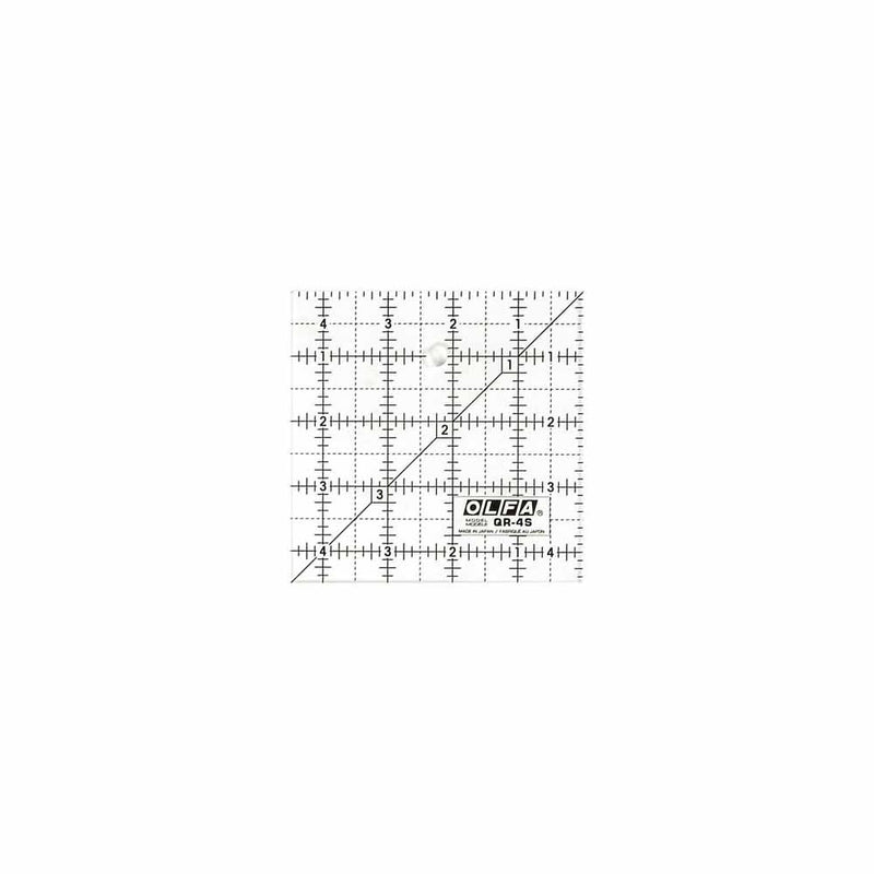 OLFA QR-4S - 4½" Square Frosted Acrylic Ruler
