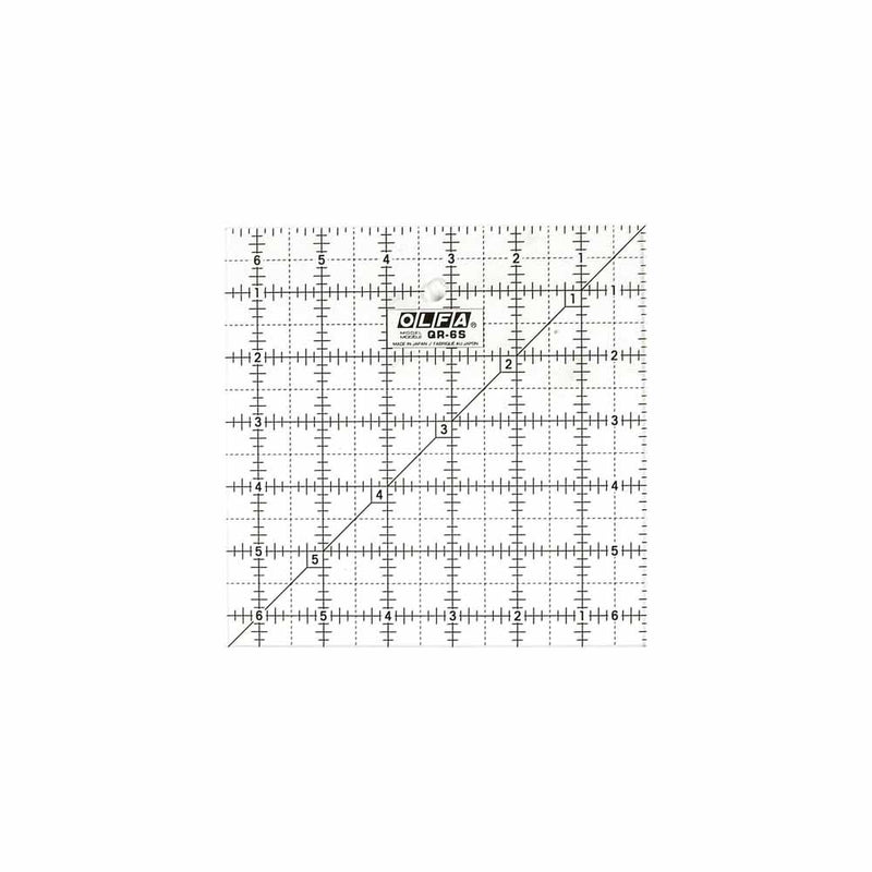 OLFA QR-6S - 6½" Square Frosted Acrylic Ruler