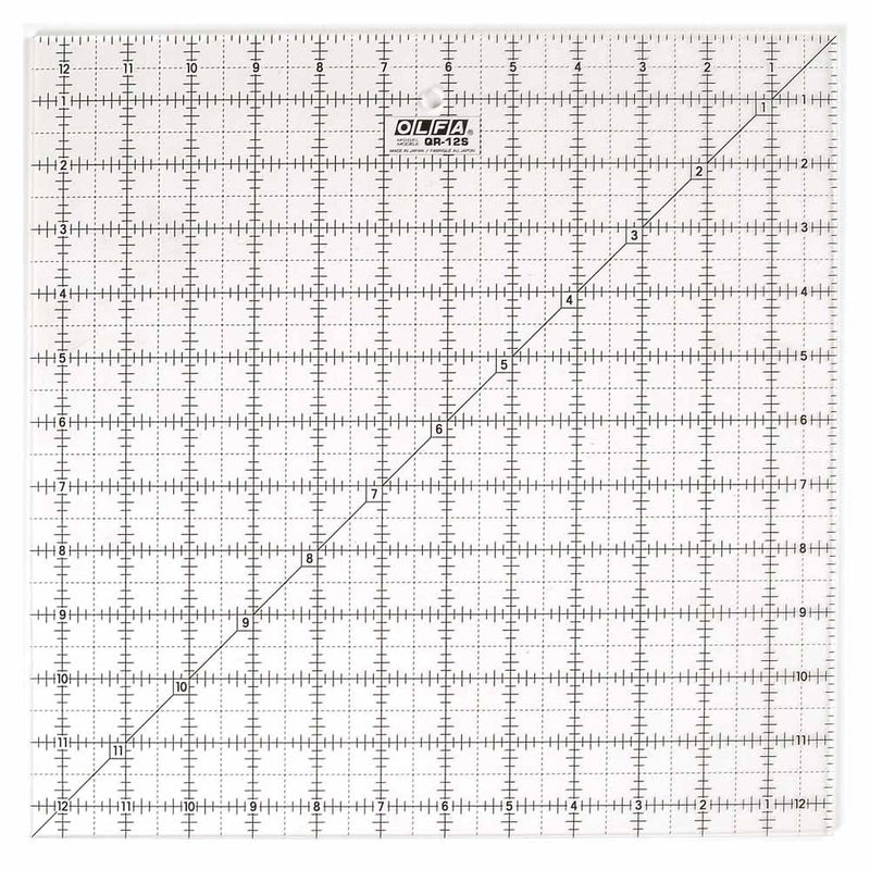 OLFA QR-12S - 12½" Square Frosted Acrylic Ruler