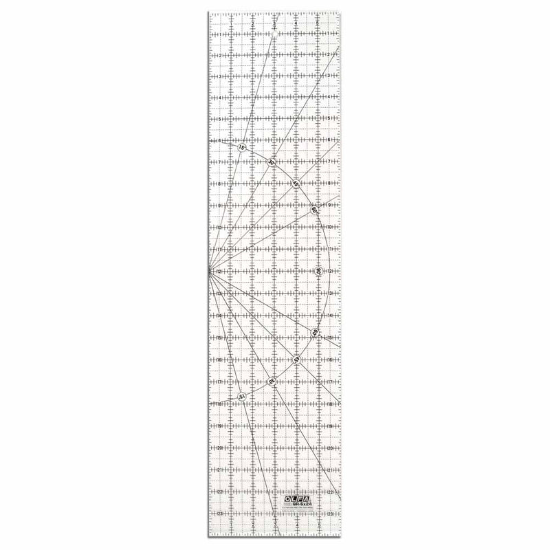 OLFA QR-6x24 - 6" x 24" Frosted Acrylic Ruler
