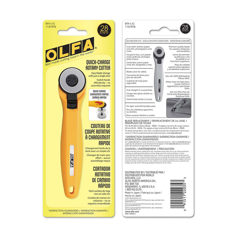 OLFA RTY-1/C - Quick Change 28mm Rotary Cutter