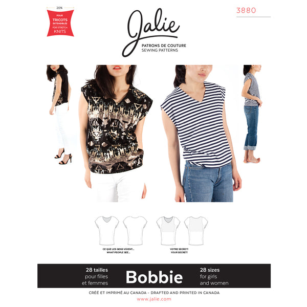 Jalie Pattern 3880 - BOBBIE Worry-Free V-Neck Top