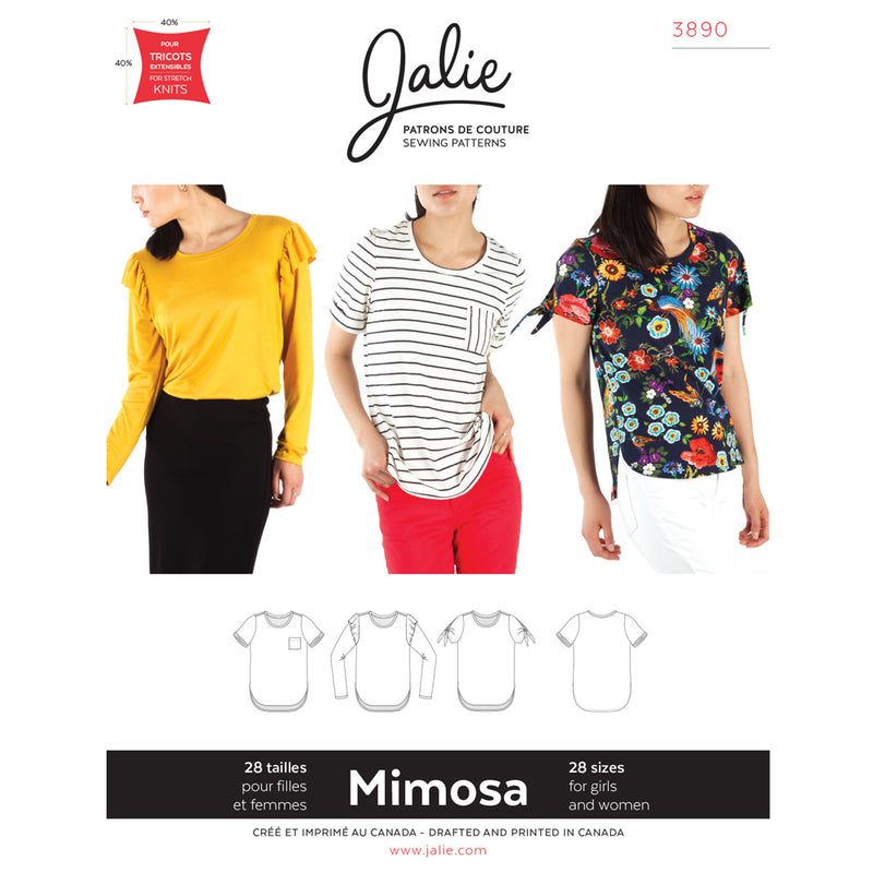 Patron Jalie 3890 - T-shirts MIMOSA