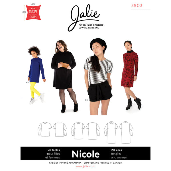 Jalie Pattern 3903 - NICOLE Shift Dress, Tunic and Tee