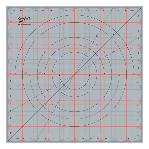 KOMFORT KUT 360° Rotating Cutting Mat - 18" x 18" (45.7 x 45.7cm)