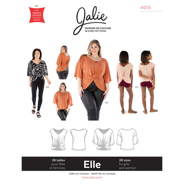 Jalie Pattern - 4015 ELLE Reversible Top