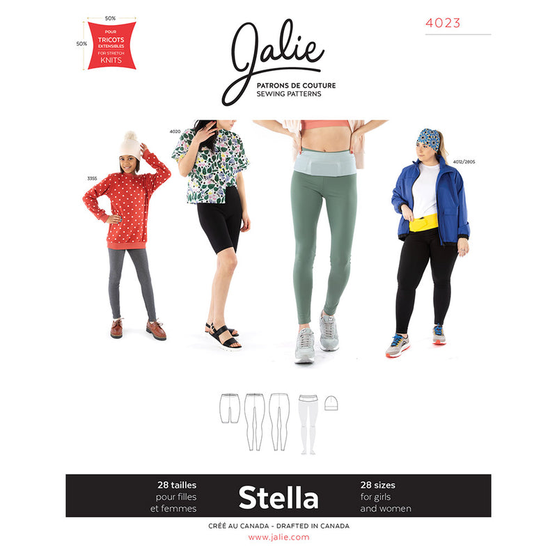 Jalie Pattern - 4023 STELLA Leggings, Running Belt and Beanie
