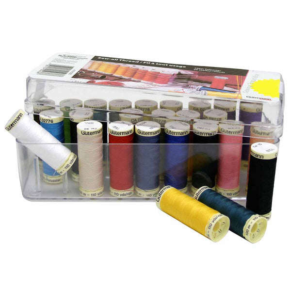 Sewing starter kit including 26 Gutermann sewing thread 100m spools and a  Brother sewing machine. Sewing kit for adults with sewing thread and  Brother