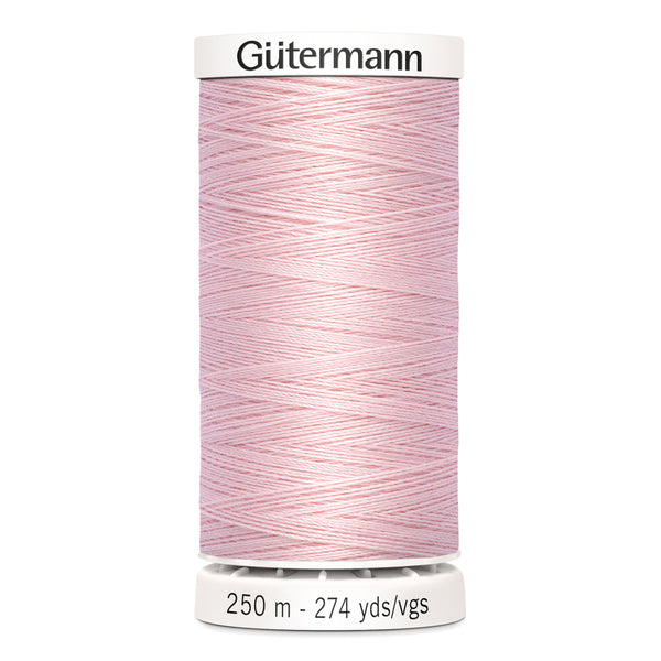 Gutermann Fil à Coudre Tout Usage 100% Polyester – Rose Clair, 273 Yards (250 M), Résistant & Sans Peluches