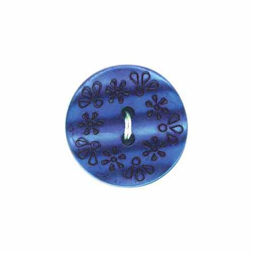 ELAN Bouton à 2 trous - 15mm (⅝") - 3 pièces - Bleu