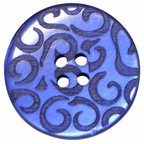 ELAN 4 Hole Button - 23mm (⅞") - 2 pieces - Blue