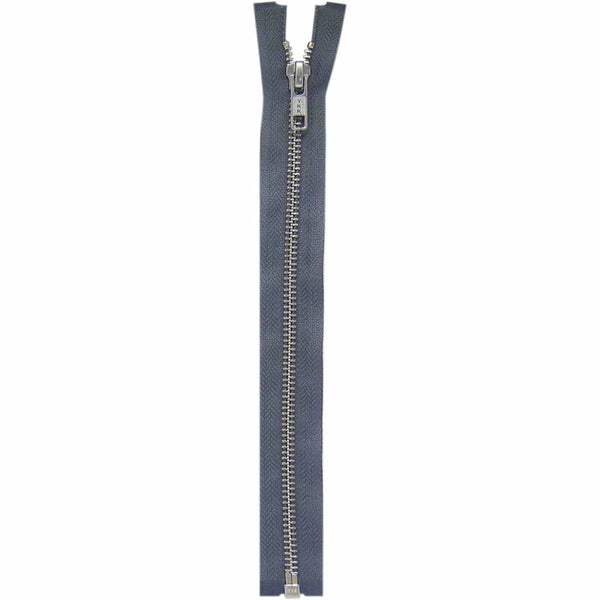 COSTUMAKERS Fermeture à glissière pour les vêtements de sport séparable à un sens 25cm (10 po) - gris acier - 1750