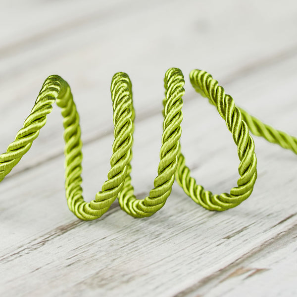 4mm Narrow Twisted Cord - Lime