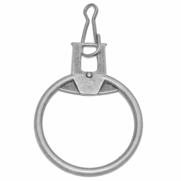COSTUMAKERS Ring Zipper Pull With Hook - Nickel