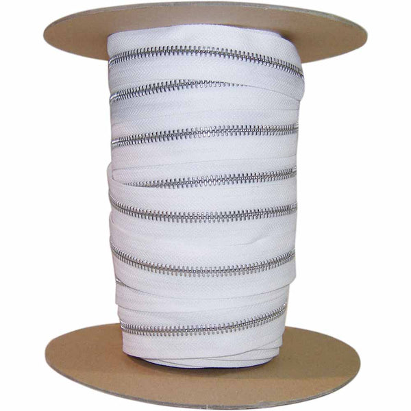 COSTUMAKERS Continuous Zipper Roll 50m (55yd) - White