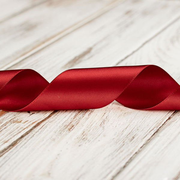 50mm Double Faced Satin Ribbon - Scarlet