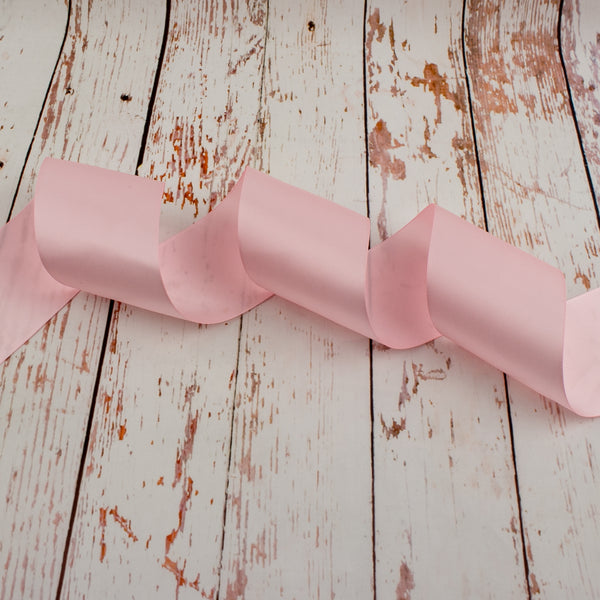 60mm Double Faced Satin Ribbon - Pink