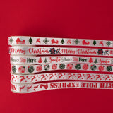Christmas Satin Ribbons Assortment - Santa (6pcs)