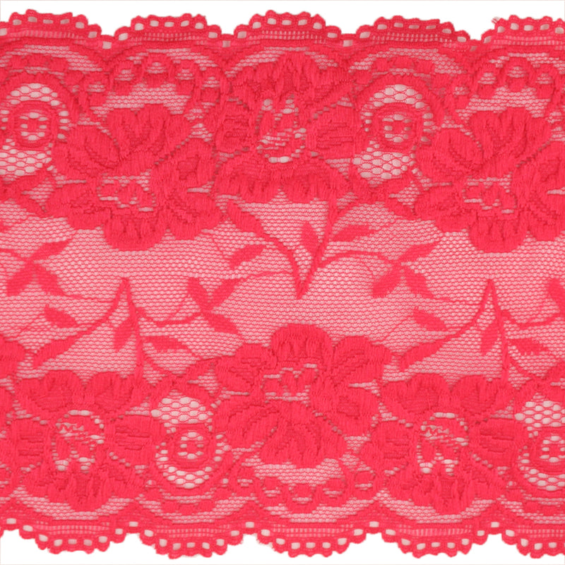 Stretch lace Trims - 6 inches - Red