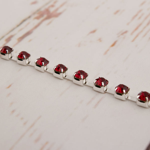 Galon Strass 3.5mm - Rouge Siam