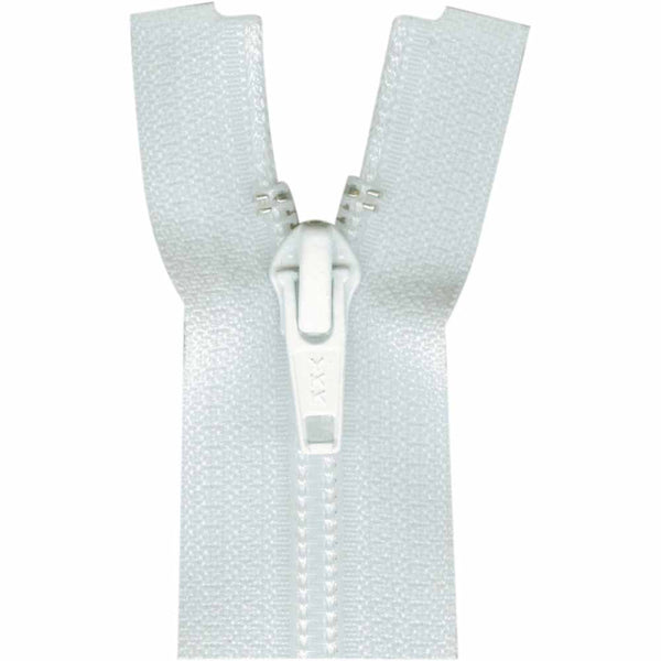 COSTUMAKERS Fermeture à glissière pour les vêtements de sport séparable à un sens 45cm (18 po) - blanc - 1760