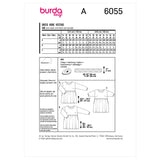 BURDA - 6055 Robe à jupe froncée