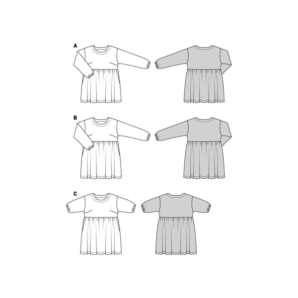 BURDA - 6055 Dress with Gathered Skirt
