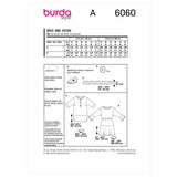 BURDA - 6060 Tunique avec parements / robe à volants et coulisse élastiquée taille
