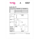 BURDA - 6067 T-shirt à manches raglan