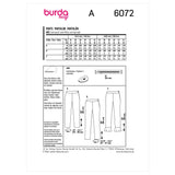 BURDA - 6072 Trousers/Pants in a Narrow Cut with a Side Zipper