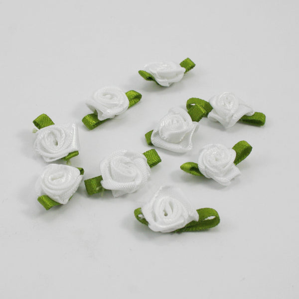 Ribbon Roses - White