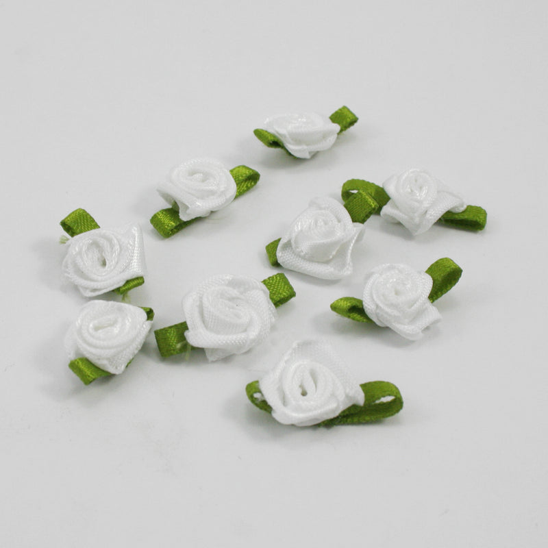 Roses en ruban - Blanc