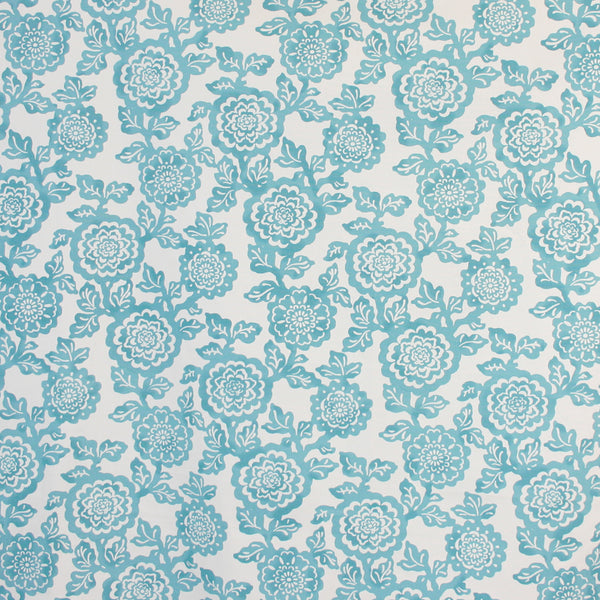 Home Decor Fabric - Illinois - Mums Aqua