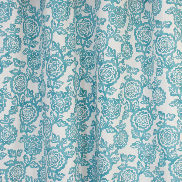 Home Decor Fabric - Illinois - Mums Aqua