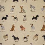 Home Decor Fabric - Gentleman's Club - Man's best friend - Beige
