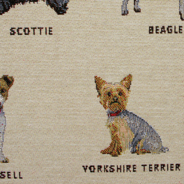 Home Decor Fabric - Gentleman's Club - Man's best friend - Beige