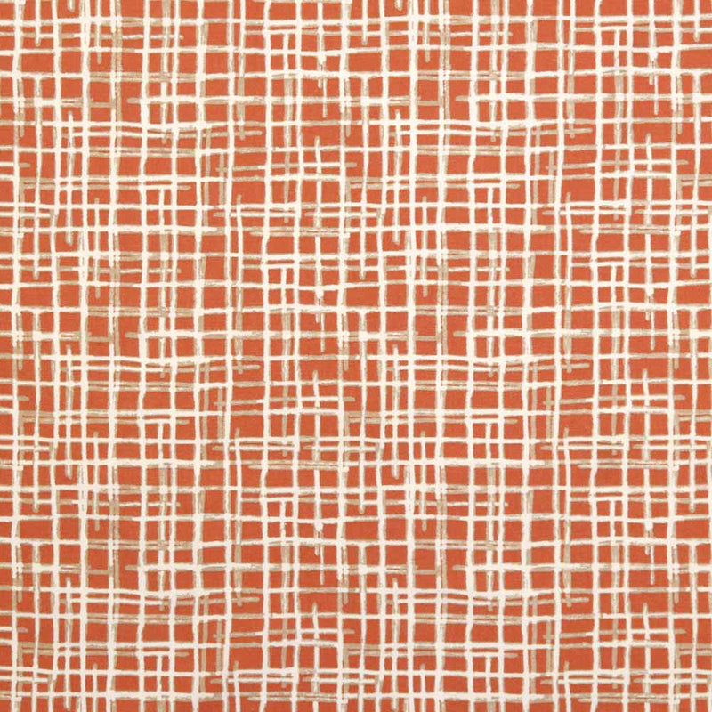 9 x 9 inch Home Decor Fabric Swatch - Home Decor Fabric - Robert Allen - Unravel - Persimmon