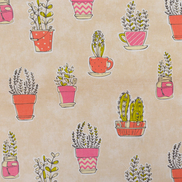 Home Decor Fabric - Cuccina - Plant Sale Cream