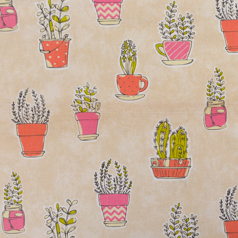 Home Decor Fabric - Cuccina - Plant Sale Cream