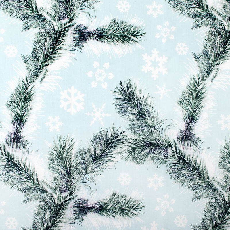 Home Decor Fabric - Christmas Prints - Angelica Aqua