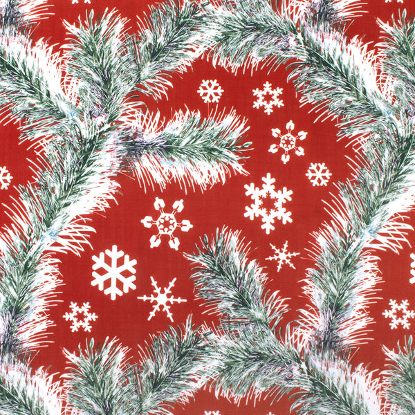 Tissu décor maison - Imprimés de Noël - Angelica Rouge