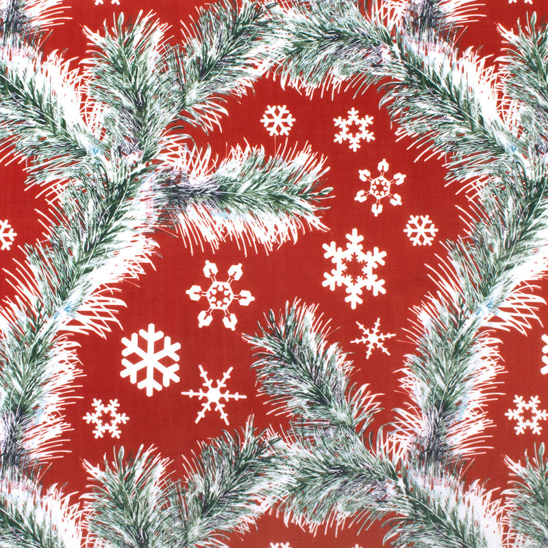 Tissu décor maison - Imprimés de Noël - Angelica Rouge